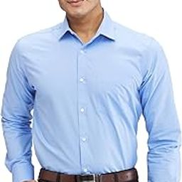park avenue Men's Slim Fit Structure Pattern Pure Cotton Semi Cutaway Collar Full Sleeve Shirt-picture-1