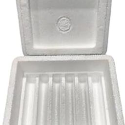 Insulated Styrofoam Ice Box with Lid, 0.5 Litre Capacity, White 6 Vials-image-2