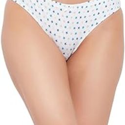 Women's 100% Cotton Low Waist Inner Elastic Bikini Panty in White-image-98