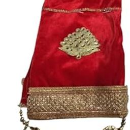 Choice Own First Red colour mens shervani dupatta/Fabric velvet-image-10
