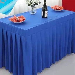 LOSA 47' Home Tablecloth Table Skirt Cover for Wedding Banquet Party Decor Blue-image-68