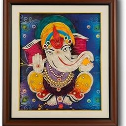Tungakrafts Yellow Ganpati wall art For Home Office Wall Décor Birthday Wedding Gifted Item-image-71