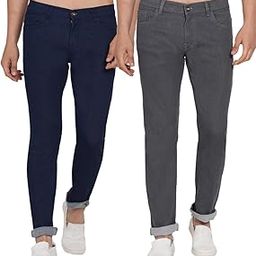 Men's Stretchable Straight Fit Mid Rise Jeans for Men-image-5