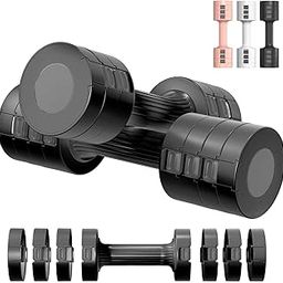 Tiagowell Adjustable Dumbbells Set of 2, Free Weights Dumbbells Set for Home Gym（A single one 1kg - 2.5kg）, Hand Weights Sets for Women Men Seniors Workout Exercise Strength Training, Black-image-51