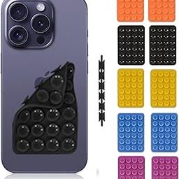 SonaBhu 10 PCS Double-Sided, Suction Phone Case, Phone Suction Sticker, Silicone Suction Phone Case for Hands-Free Mobile Accessory Holder Grip, Mirror/Shower/Phone Holder for Videos & Selfies-31