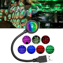 Vooda USB Projector Night Light, 4 Colors & 9 Functional Modes Roof Lights, Flexible Adjustable Interior Starlight Lamps, Portable LED Atmosphere Lights for Car Decor, Bedroom, Ceiling, Party-picture-32
