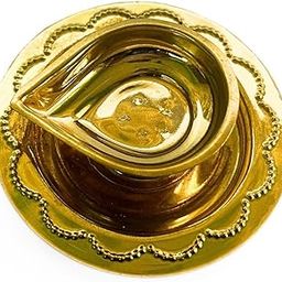 Neydhaal Traditional Brass Agal Diya with Plate for Diwali Puja | Pooja Aarti|Arti Oil Lamp Deepam for Home|Deepak|Temple Decor Gifts|Puja Samagri|Home Decoration Articles (1)-image-33