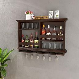 Wall Hanging Design Bar Cabinet for Home - Perfect for Wine and Glass Storage-image-17