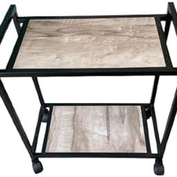 Selpro Smart-2 Tier Metal and Wooden Inverter and UPS Single Tubular Battery Trolley for Home and Office – with 360 Degree Wheels Rotation| Inverter and Battery Stand (Light Brown)-15