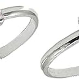 Pure Silver (Chandi) Single Pink Color Zircon Light Weight Toe Rings/Bichiya For Women ~ Pack in 2 Pieces Set-image-61