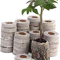 Cocopeat Netted Pellets for Hydroponics, Seedling and for Plants | Netted | Round 40mm X 10mm (Netted, Pack of 20)-image-1