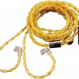 QKZ T1 0.75MM QDC IEM Upgrade Cable, 200 Cores 8 Strand Oxygen Free Copper Silver-Plated Upgrade Cable with 3.5MM Plug ZXN ZXT AK6 Pro KZ ZSN pro x TRN MT1 ZXT-25