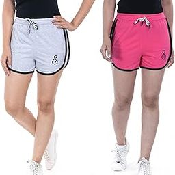 Self Design Women's Night Shorts, Gym Shorts, Cycling Shorts, Running Shorts, Sports Shorts, Yoga Shorts (Pack of 2)-picture-25