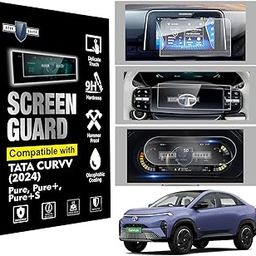 Gear Guard Screen Protector for Tata Curvv 2024 (7" Infotainment System | AC | Steering | 4" / 7" inch MID) Glossy-image-72