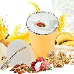 PARABRAHMA Stainless Steel Sipper for Kids with Straw Glass for Kids Milk Tumbler with Straw and Lid Sippy Cup with Gum Protection for Kids Straw Glass (370 ml, 1-4 Years) (Yellow)-picture-17