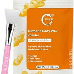 SLUKRL Painless Herbal Wax Powder Cream, Face, Bikini & Body Hair Removal for Women & Men Safe for Hand, Legs, Body & Bikini (100g)-image-15