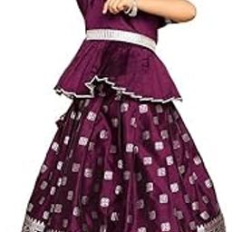 JH JAHEE New Traditional Ethnic Silk Anarkali Frock Gown for Girls | Flared Indian Dress Long Gown | Kids Ethnic Wear Outfit-image-75