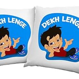 Dekh Lenge Theme Cushion Cover (12x12 Inches)(Pack of 2)-image-67