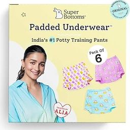 superbottoms Padded Underwear™ | for Potty Training & Mess-Free Diaper-Free time | Prevents Pee Puddles | 3 Layers of Premium Cotton Padding (No Sponge) | (Bummy World, Size: 3, Pack of 6)-19