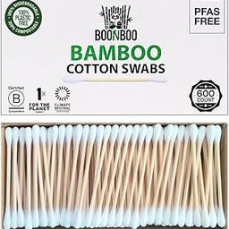 Boonboo Cotton Swabs | 400 Count Bamboo Cotton Buds | Plastic-Free | Biodegradable & Sustainable-image-69