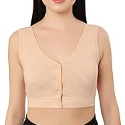 Plus Size Non-Padded Front Open Bra | Everyday Comfort | Cotton Spandex Fabric |-picture-31