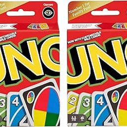 adbeni UNQ Card Pack of 2 | Color & Number Matching Game for Age 7+ | Indoor Toy for Family & Kids | Skip, Reverse, Draw Action Cards | Travel-Friendly | 2 to 10 Players-0