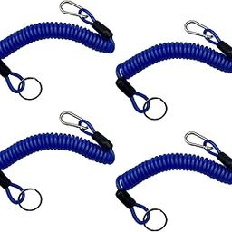 Rnigs 6FT Trailer Breakaway Safety Cable Blue 4Pcs Trailer Brake Away Cable, Trailer Breakaway Coiled Cable for RV Trailer Emergency Camper Breakaway Switch-image-51