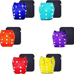 Dumbledo Lite Cloth Diaper with Black Insert (Pack of 6) | Dry Feel and Comfortable | Reusable & Washable | Quick Dry | Trusted by Moms | 3 Months – 2 Years | Unisex Baby-15