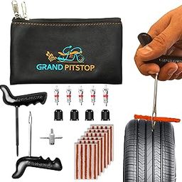 GRAND PITSTOP Universal Tyre Puncture Repair Kit, Heavy Duty Car Emergency Tool Kit for Flat Tire Tubeless Tire Plug Kit for Autos, Cars, Motorcycles, Trucks, RVs, etc.-image-22