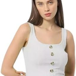 Square Neck Button UP Cardigan Spaghetti Cotton Blend Tops for Women-picture-11