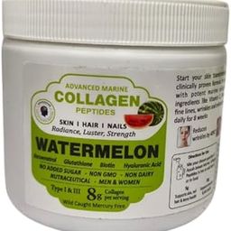 Advanced Marine Collagen Peptides – Watermelon Flavor | For Skin, Hair & Nails | With Biotin, Hyaluronic Acid, Resveratrol & Glutathione | 8g Collagen per Serving | Non-GMO, No Sugar | Men & Women-14