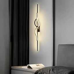 Decor Chronicle 32W Black LED Wall Light with Double Wave Design | 3-Color Metal Wall Lamp for Bedroom, Living Room | Modern Wall Mount Light Fixture for Home Decoration & Ambient Lighting-image-43