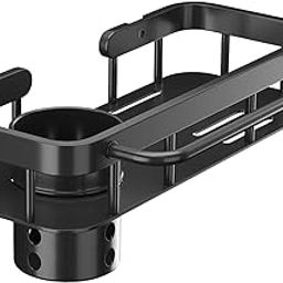 Wall Mounted Sink Caddy Kitchen Sink Organizer for Bathroom Kitchen Soap Cup Holder-image-3