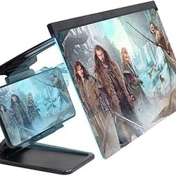 Techking 𝟮𝟬 𝗬𝗘𝗔𝗥𝗦 𝗪𝗔𝗥𝗥𝗔𝗡𝗧𝗬 12" HD Phone Screen Magnifier – 3D Mobile Amplifier for Movies, Videos, and Gaming with Adjustable Foldable Stand for Ultimate Viewing Experience-11