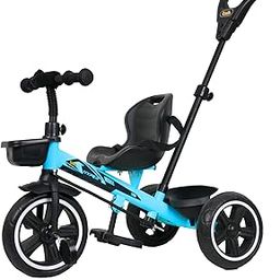 Luusa® TFT RX-500 Kids Tricycle with Parental Control, Seat and seat Belt for Age Group 2+ Years Carrying Capacity Upto 25-KGS Proudly Made in India (ICE-Blue)-12