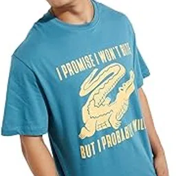 max Men's Letter Print Regular Fit T-Shirt-picture-2