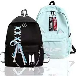 Stylish Combo BTS Women Backpack Handbag for Teen Girls | Everyday use Shoulder Bag for Office, Tuition,College, Travel | Korean Design Bags,Best Gifts For Rakhi (Pack of 2)-image-102