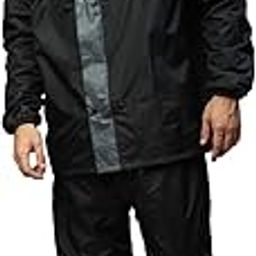 Real-Reversible Raincoat for Men with Adjustable In-Built Cap Hood, Waterproof Pant and Carry Pouch | Durable & Lightweight Polyester Rainsuit | Stylish Denim Printed-picture-32