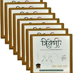 Triveni Organics Gir Cow Dung Sambrani Dhoop Cups (Pack of 8 = 96 Cups)| Guggal & Loban-Filled Havan Cups for Pooja, Festivals, Meditation & Home Fragrance-image-29