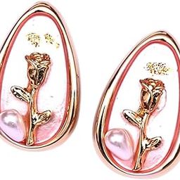 Alloy Peony Earrings For Women and Girls, Modern Design for casual Wear, Party, Wedding, Festival, Gifts for Girls and Women-image-62