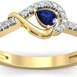 pc jeweller The Safir 18KT Yellow Gold and Diamond Ring for Women-picture-33