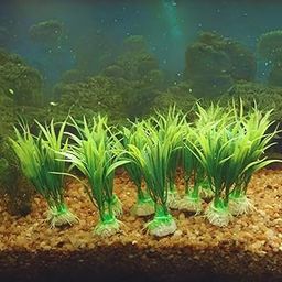 SANSEFERO Premier Plants Artificial Plastic Plant Decoration for Aquarium (4-inch Height) 10 Pieces Green Grass-image-32