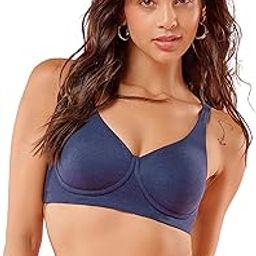 Innovations Bamboo Bliss, Plunge, Supe Soft, Women's Everyday T-Shirt Bra - Naturally Absorbent & Antimicrobial, Padded, Wirefree, High Coverage- IO05-image-27