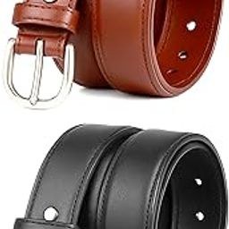 Women's Genuine Leather Belt Combo - Black & Brown Stylish Belts for Dresses, Jeans & Formal Wear | Elegant Metal Buckle | Adjustable Size-image-75