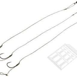 UJEAVETTE 2x3pcs Ready Tied Carp Fishing Rigs - Barbed Hook Assembled Rigs Hook Size 8- Sporting Goods- Fishing- Terminal Tackle- Rigs & Harnesses-image-6