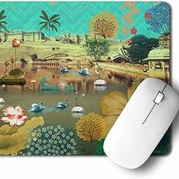 Fatfatiya Beautiful Printed Amer Fort Lake Mouse Pad|Laptop, Computer Mouse Pad with Smooth Mouse Control | Non-Slip Rubber Base Mouse Pad for Gaming, Office, Home Laptop or Computer.-image-124