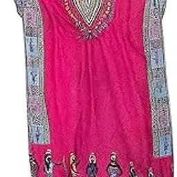 Ukal Women's Polyester Long Maxi Kaftan for Sleepwear/Nightwear/Beach Wear (Free Size)-picture-16