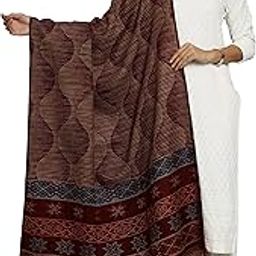 Pure Wool Kashmiri Jamawar Shawl, Soft and Warm Winter Shawl, Wrap, Geometric Pattern Stylish Shawl, Faux Pashmina for Women's-image-88