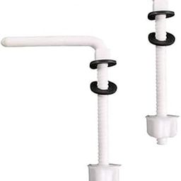 MHS Toilet Seat Cover Hinges L Type Round Long PVC Screw (White)-image-44
