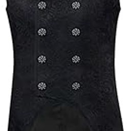 Mens Gothic Steampunk Double Breasted Vest Brocade Waistcoat L | Coats & Jackets|1 Piece Double Breasted Waistcoat-picture-47